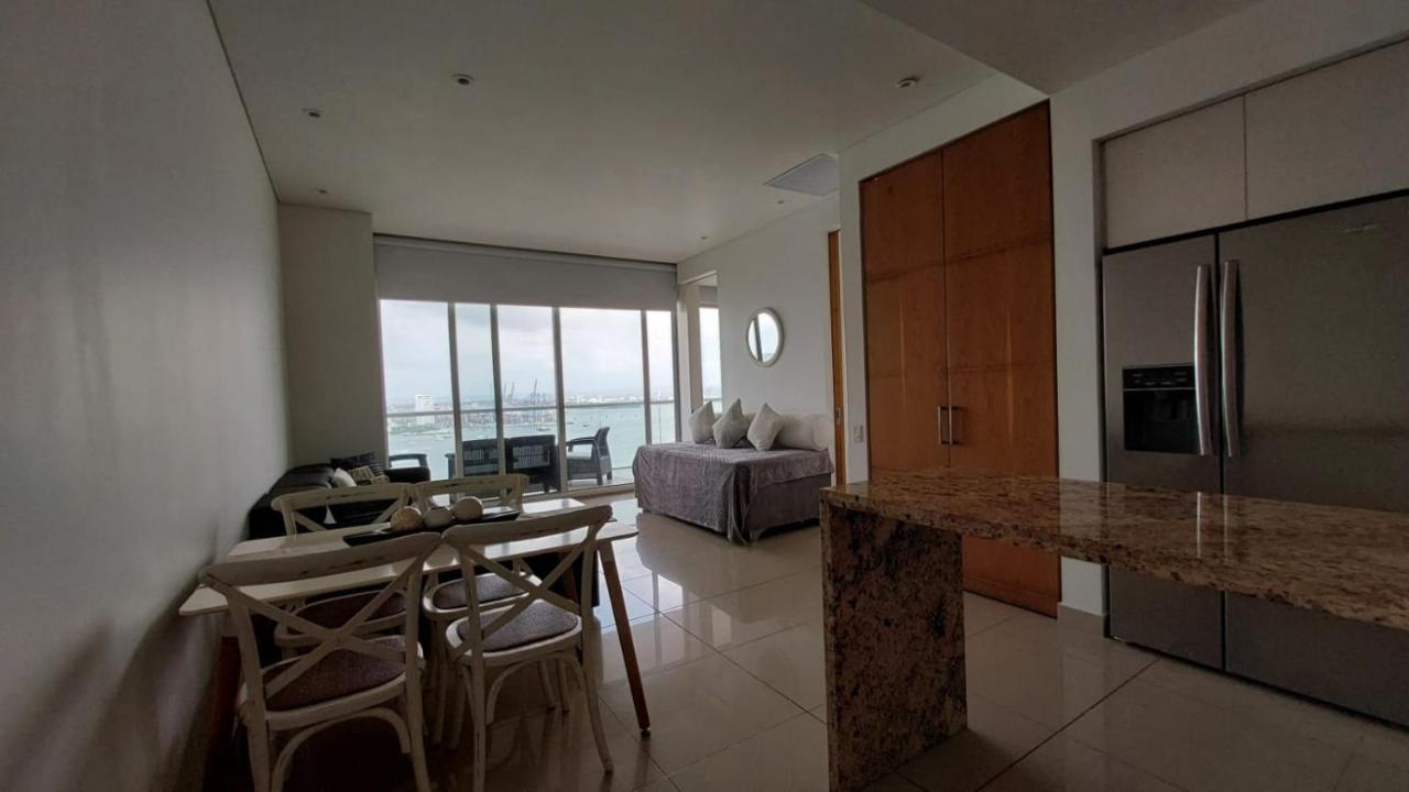 Apartamento En Lujoso Edificio H2 Plaza Bocagrande Cartagena Exterior foto